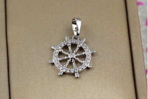 Кулон Xuping Jewelry штурвал 1.5 см сріблястий