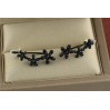 Сережки кафи Xuping Jewelry три квіточки 2 см з покриттям блек ган чорні