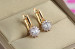 Сережки Xuping Jewelry хризантема 1.8 см золотисті