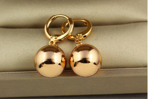 Сережки Xuping Jewelry кульки 2.7 см золотисті