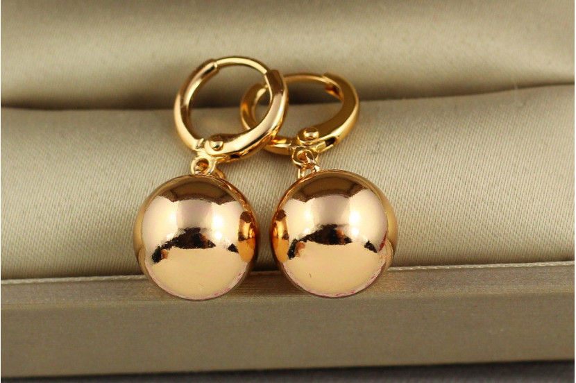 Сережки Xuping Jewelry кульки 2.7 см золотисті