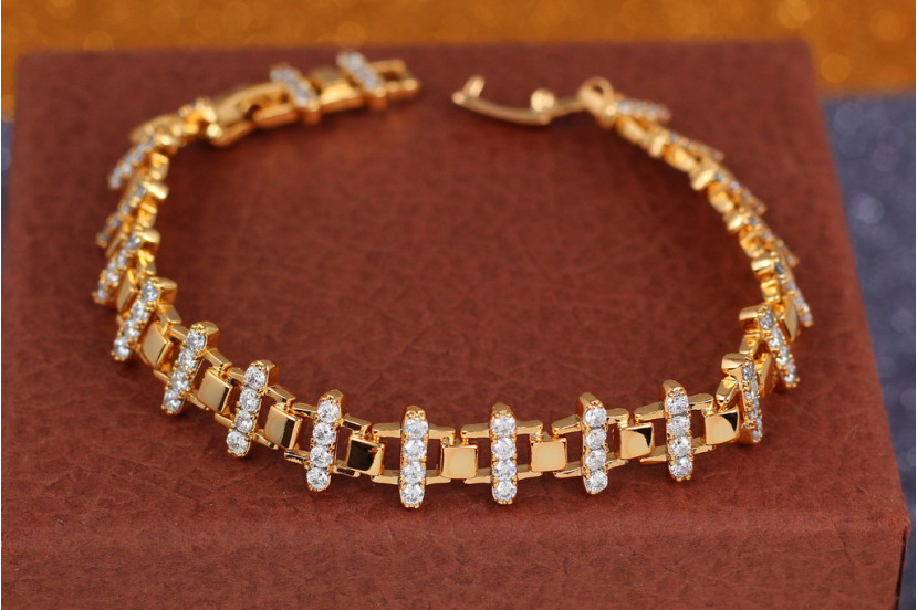 Браслет Xuping Jewelry драбинка 20.5 см 10 мм золотистий