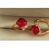 Кільце Xuping Jewelry червоний квадрат р 17 золотисте