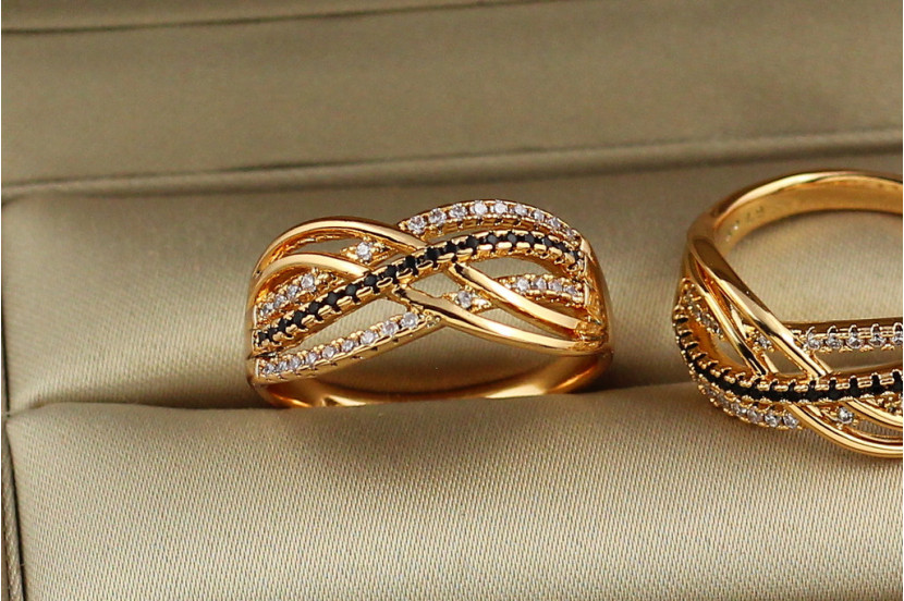 Кільце Xuping Jewelry таємниця ночі р 21 золотисте