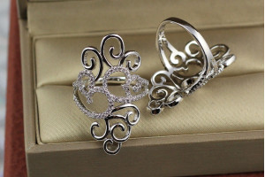 Кільце Xuping Jewelry перстень плетіння р 16 срібне