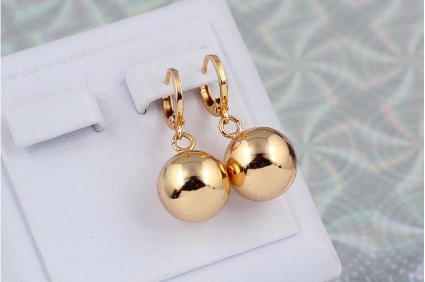 Сережки Xuping Jewelry кульки 2.8 см 13 мм золотисті