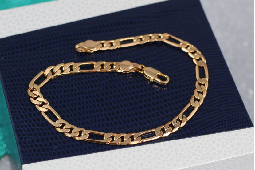 Браслет Xuping Jewelry фігаро 22 см 5 мм золотистий