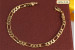 Браслет на ногу Xuping Jewelry фігаро 27 см 4 мм золотистий