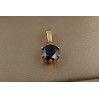 Кулон Xuping Jewelry чорний камінь на шість кріплень 8 мм золотистий