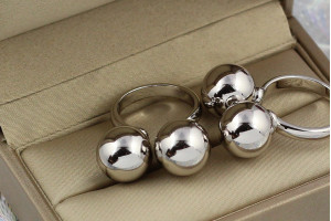 Кільце Xuping Jewelry розсувне поцілунок р 16 сріблясте