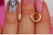 Сережки Xuping Jewelry колечки з камінням у два ряди 8 мм золотисті