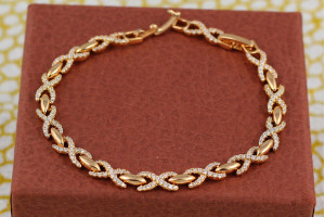 Браслет Xuping Jewelry кельтський візерунок 17,5 см 7 мм золотистий