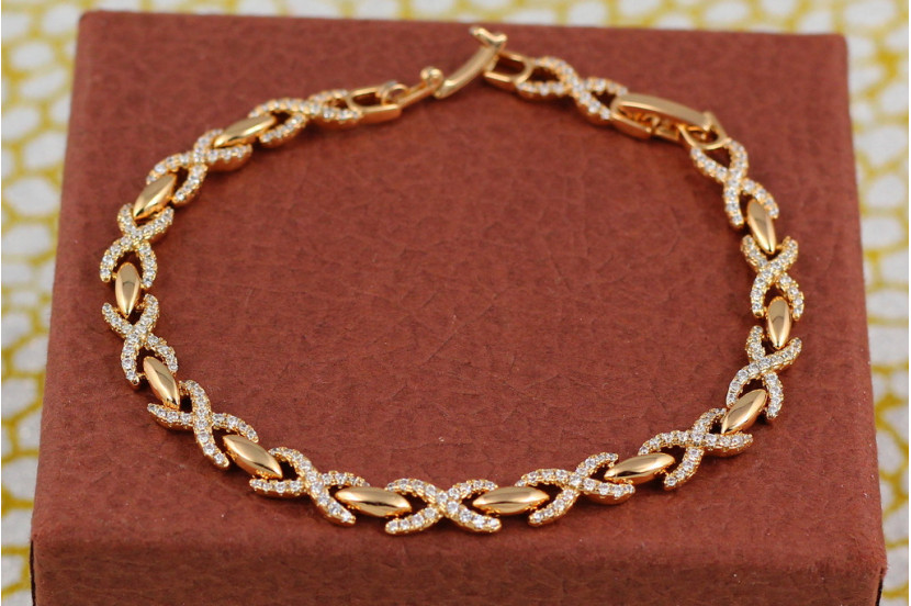 Браслет Xuping Jewelry кельтський візерунок 20 см 7 мм золотистий
