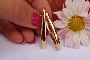 Сережки Xuping Jewelry стрілки 3,5 см золоті