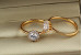 Кільце Xuping Jewelry ніжність з білим каменем р 19 золотисте