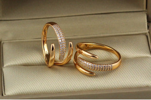 Кільце Xuping Jewelry розсувне зубці р 18 золотисте