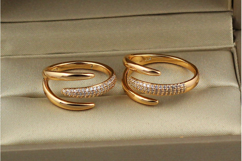 Кільце Xuping Jewelry розсувне зубці р 18 золотисте