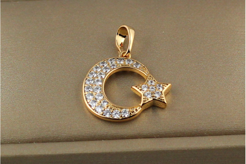 Кулон Xuping Jewelry місяць із зіркою 1.8 см золотистий