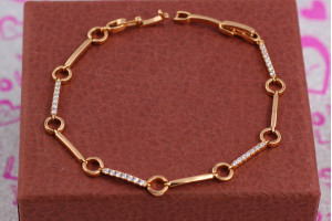 Браслет Xuping Jewelry ланки олімпійська богиня 21 см золотистий