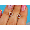 Сережки дитячі Xuping Jewelry сердечка обідок із фіанітів 1 см золотисті