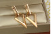 Сережки Xuping Jewelry підвіски вістря стріли 4 см золотисті