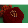 Сережки Xuping Jewelry тонка гладка стріла 2.5 см золотисті