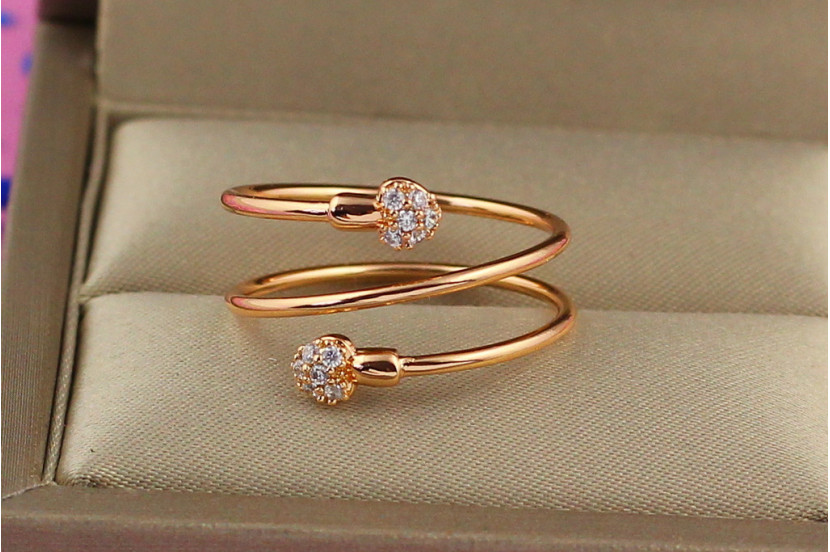 Кільце Xuping Jewelry тонке пружинка р 20 золотисте