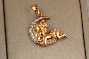 Кулон Xuping Jewelry малюк на місяці 1.9 см золотистий