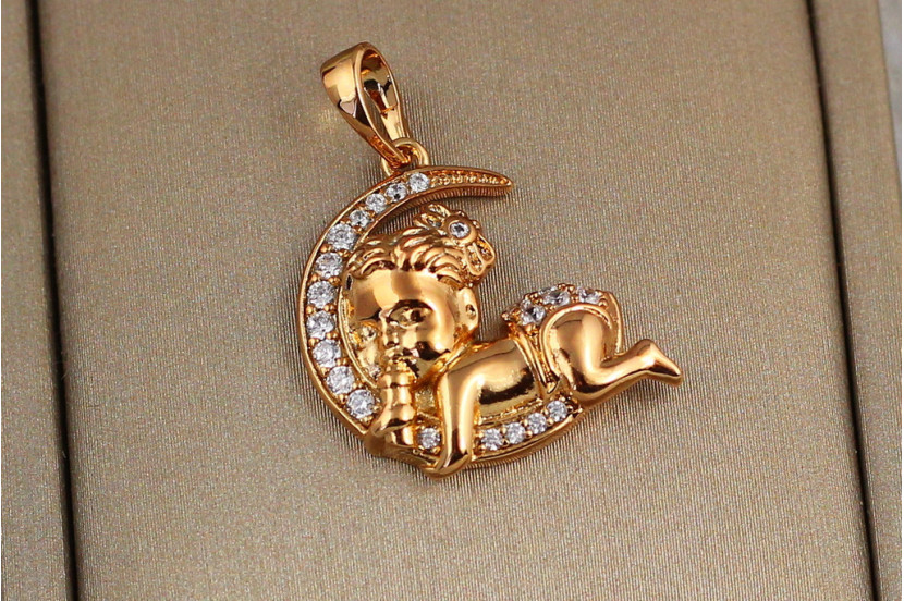 Кулон Xuping Jewelry маля на місяці 1.9 см золотистий