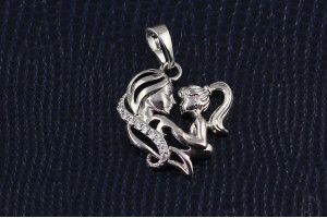 Кулон Xuping Jewelry дочки матері 1.6 см сріблястий