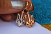 Сережки Xuping Jewelry герб тризуб 3.5 см золотисті
