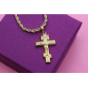 Хрестик Xuping Jewelry православний з монограмою 3,2 см золотистий