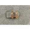 Сережки Xuping Jewelry чотири камінці 1.1 см золотисті