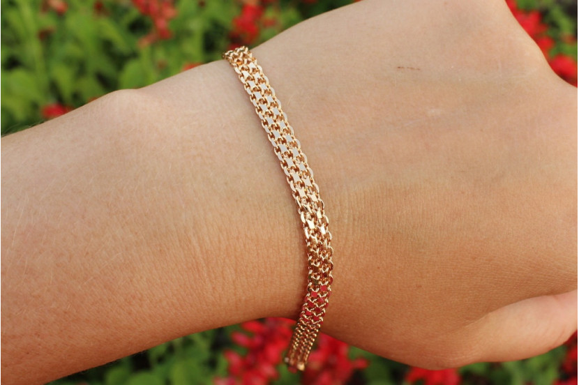 Браслет Xuping Jewelry бісмарк 20,5 см 6 мм золотистий