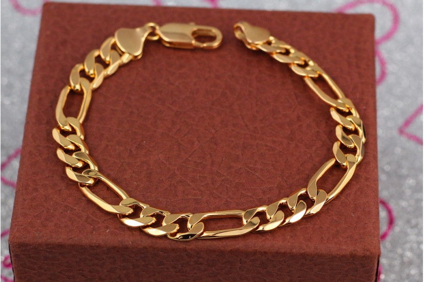 Браслет Xuping Jewelry фігаро 22,5 см 8 мм золотистий