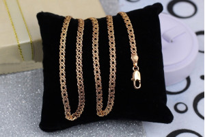 Цепь Xuping Jewelry ромб з огранюванням 50 см 4 мм золотистий