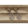 Сережки Xuping Jewelry герб тризуб 3.5 см сріблясті