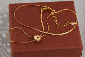 Цегла Xuping Jewelry Снейк із прорізом на кульці 40+5 см 1.5 мм золотистий