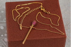 Цепь Xuping Jewelry якірний з кулоном сірник 40 см 1 мм золотистий Цепь Xuping Jewelry якірний з кулоном сірник 40 см 1 мм золотистий