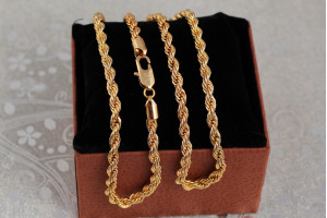 Цепь Xuping Jewelry канатик 60 см 5 мм золотистий