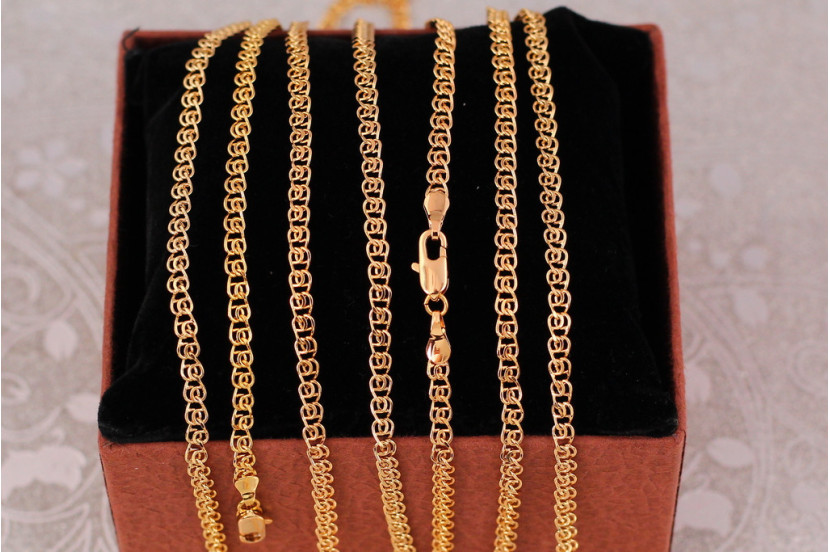Ланцюг Xuping Jewelry подвійний лав 50 см 3.5 мм золотистий