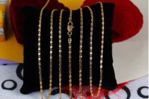 Цепь Xuping Jewelry хвиляста угла 45 см 2 мм золотистий