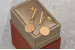 Сережки гвоздики Xuping Jewelry монетка-маятник 1.7 см золотисті