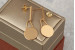 Сережки гвоздики Xuping Jewelry монетка-маятник 1.7 см золотисті