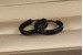 Сережки Xuping Jewelry одна доріжка з камінням бортики по краях із покриттям блек ган 1,7 см чорні