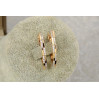 Сережки Xuping Jewelry доріжка з камінцями в шаховому порядку 2.6 см золотисті