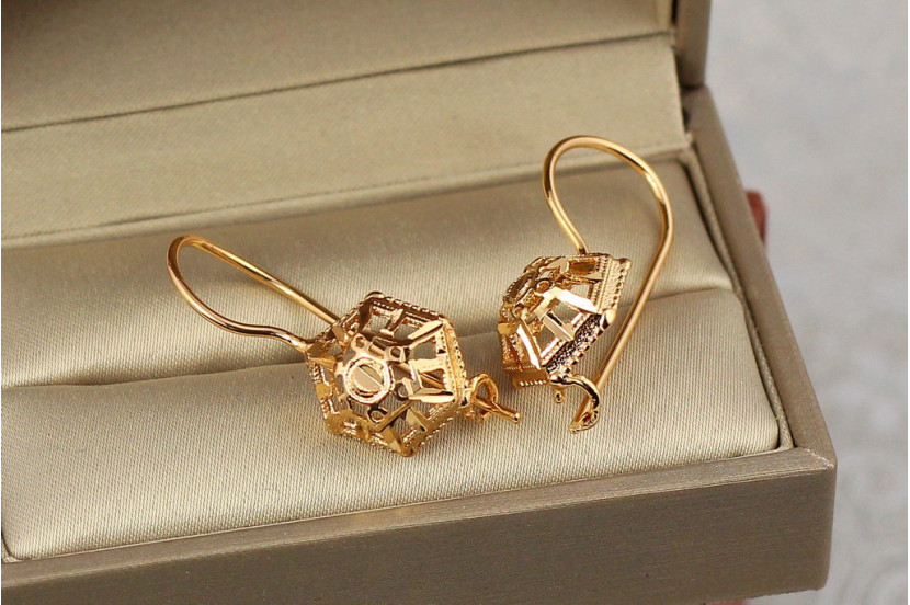 Сережки Xuping Jewelry лісова павутинка 3 см золотисті