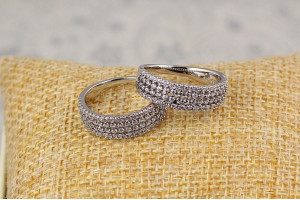 Кільце Xuping Jewelry спереду чотири доріжки з каміння 16 р сріблясте