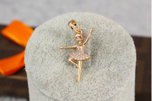 Кулон Xuping Jewelry балерина в піруеті 2,5 см золотистий