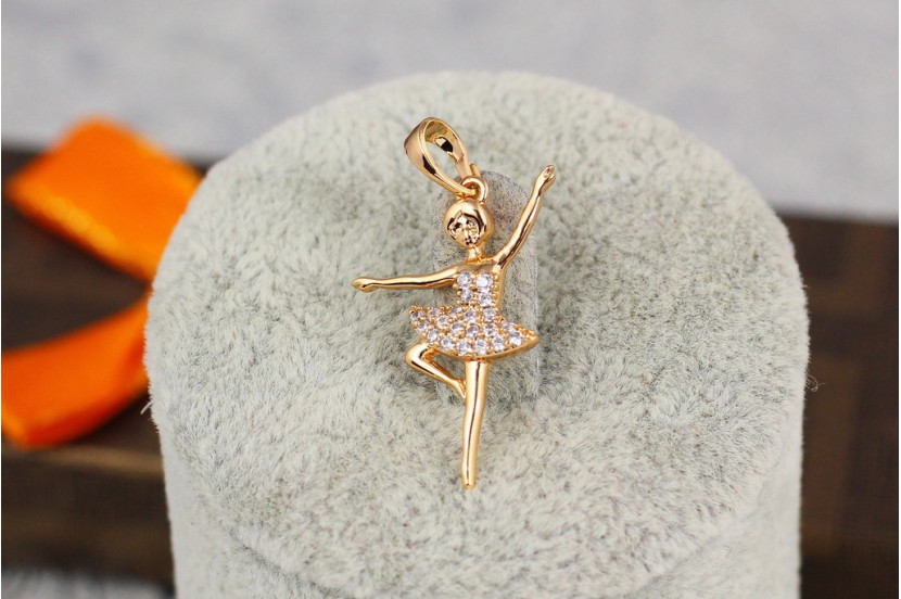 Кулон Xuping Jewelry балерина в піруеті 2,5 см золотистий